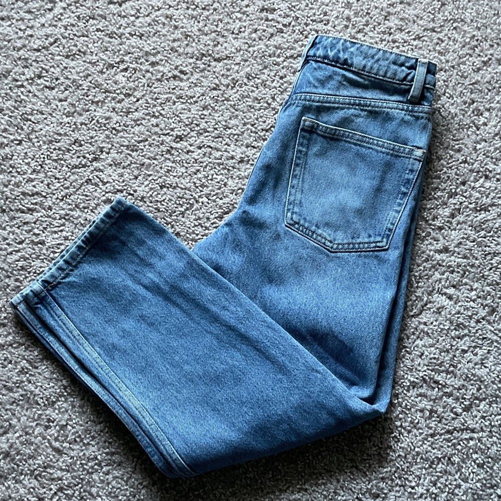 ASOS Women's Straight Leg Jeans in Light Blue, Size 26